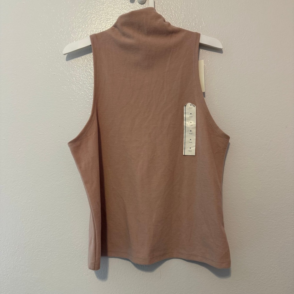 A New Day Women Mauve Pink Sleeveless Turtleneck Tank Top Size M NWT